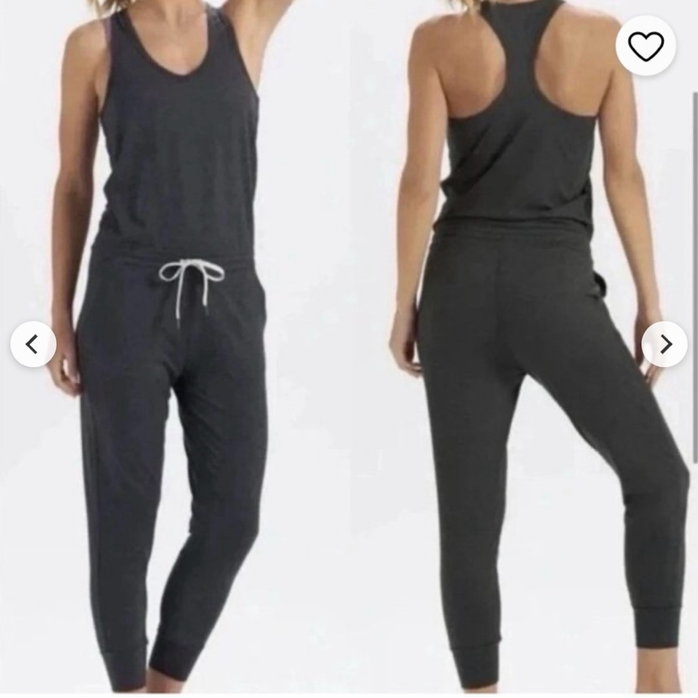 Vuori Lux Jumpsuit Women’s Charcoal Grey Sleeveless, Size Small